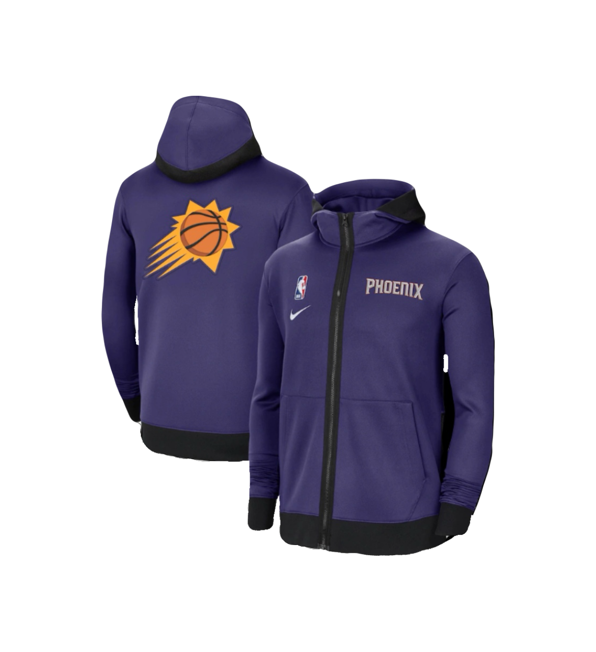 NBA Nike Phoenix Suns Purple Authentic Showtime Performance Full-Zip Hoodie Jacket