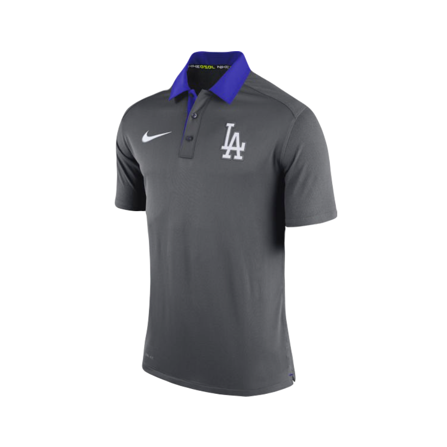 Los Angeles Dodgers MLB Grey Nike Athletic Polo Golf Shirt