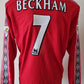 David Beckham Manchester United 1998/99 Home Kit Iconic Classic Retro Jersey - Red