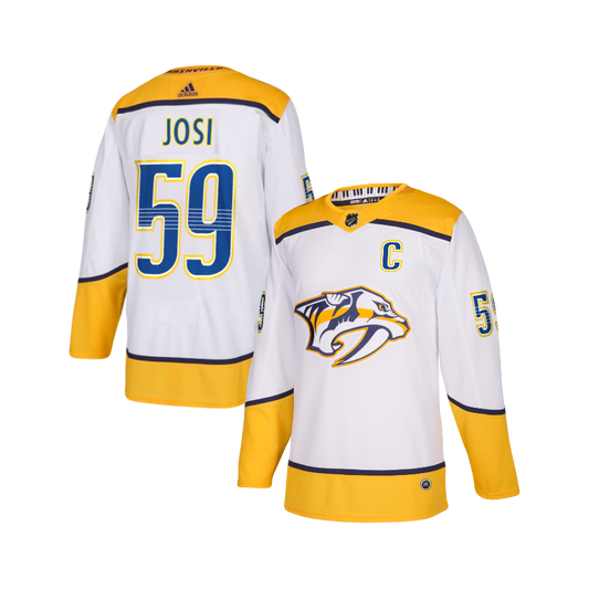 Nashville Predators Roman Josi Authentic Adidas Away NHL Premier Player Jersey - White