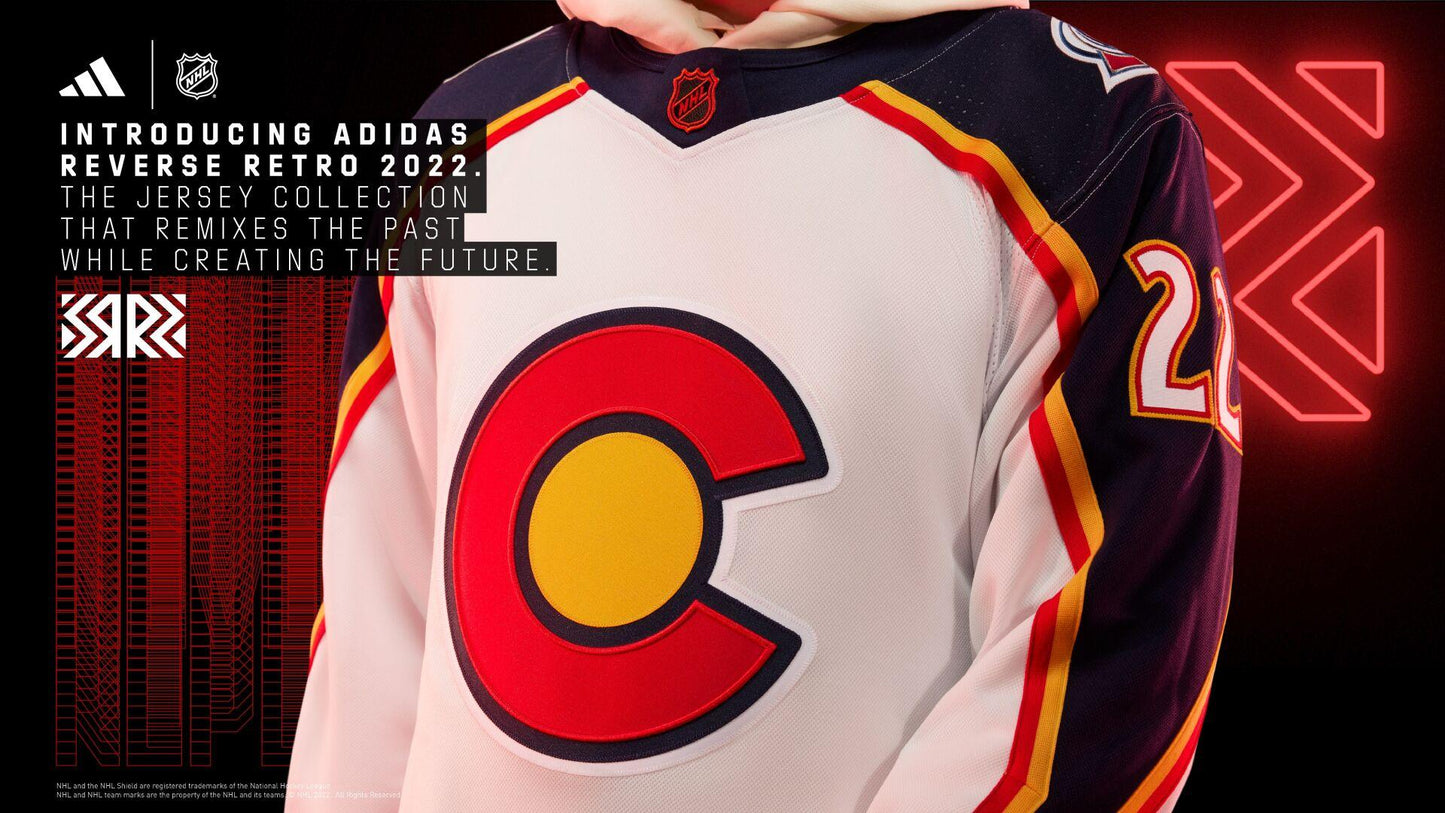 Colorado Avalanche Gabriel Landeskog NHL Adidas White Reverse Retro 2.0 Player Jersey