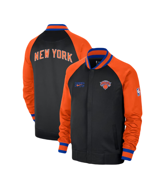 New York Knicks Nike 2022/23 NBA City Edition Showtime Thermaflex Full-Zip Bomber Jacket