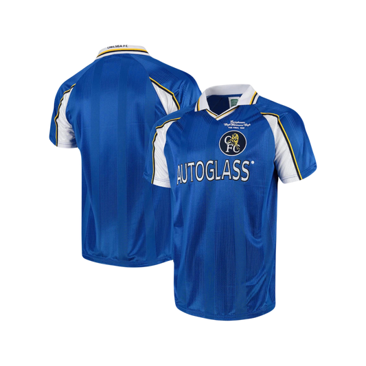 Chelsea F.C Throwback Classic 1998 ECWC Final Home Retro Soccer Jersey - Blue