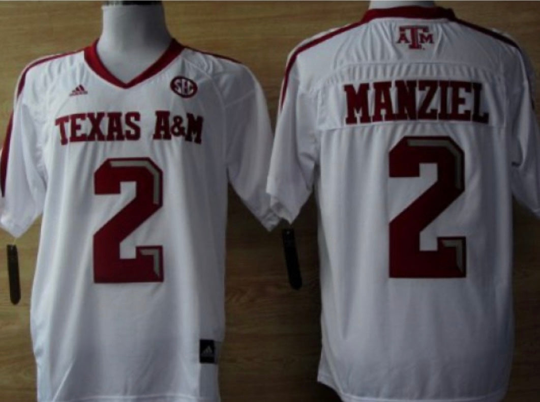 Johnny Manziel Texas A&M Aggies Adidas NCAA Campus Legends College Football Jersey - Maroon & White Option