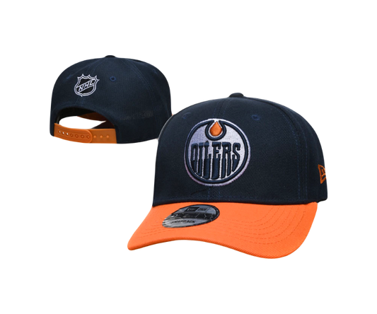 Edmonton Oilers NHL New Era Baseball Dad Hat - Navy/Orange