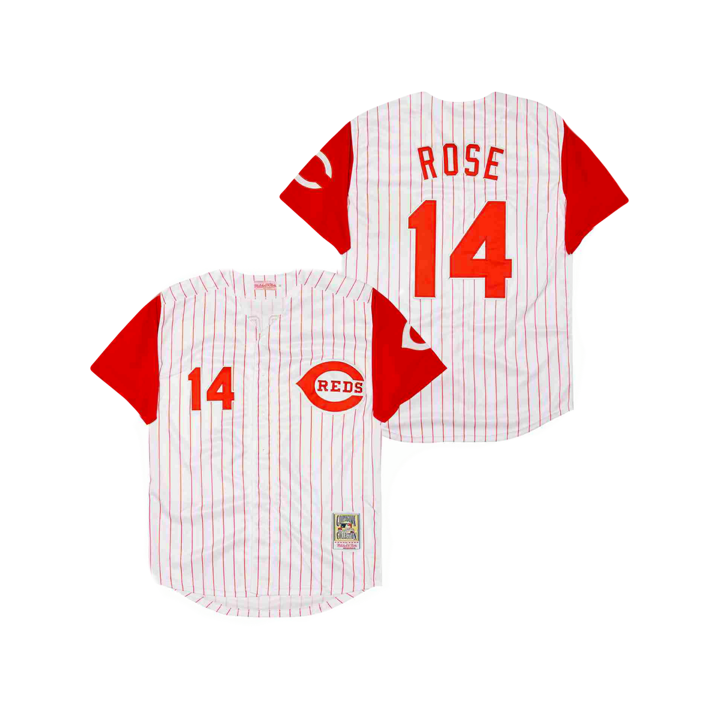 Cincinnati Reds Pete Rose Mitchell Ness Cooperstown Classic Iconic MLB Jersey