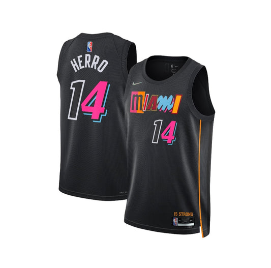 Tyler Herro Miami Heat 2021 ‘Miami Mashup’ Vice City Edition Black NBA Swingman Jersey