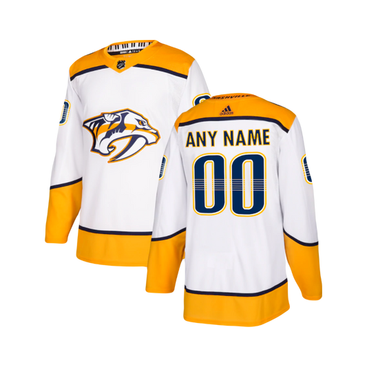 Nashville Predators CUSTOM (Any Name) Authentic Adidas Away NHL Premier Player Jersey - White