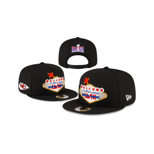 2024 ‘Viva Las Vegas’ LVIII NFL Kansas City Chiefs Super Bowl Champions New Era Statement Adjustable Snapback Hat