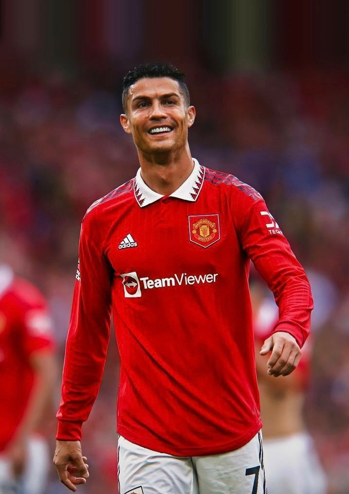 Cristiano Ronaldo Manchester United 2022/23 Season Home Kit Authentic Adidas On-Field Player Version Long Sleeve Jersey - Red