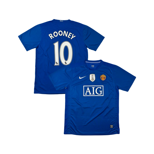 Wayne Rooney Manchester United 2007/08 UEFA Champions League Final Authentic Nike On-Field Player Version Jersey - Blue