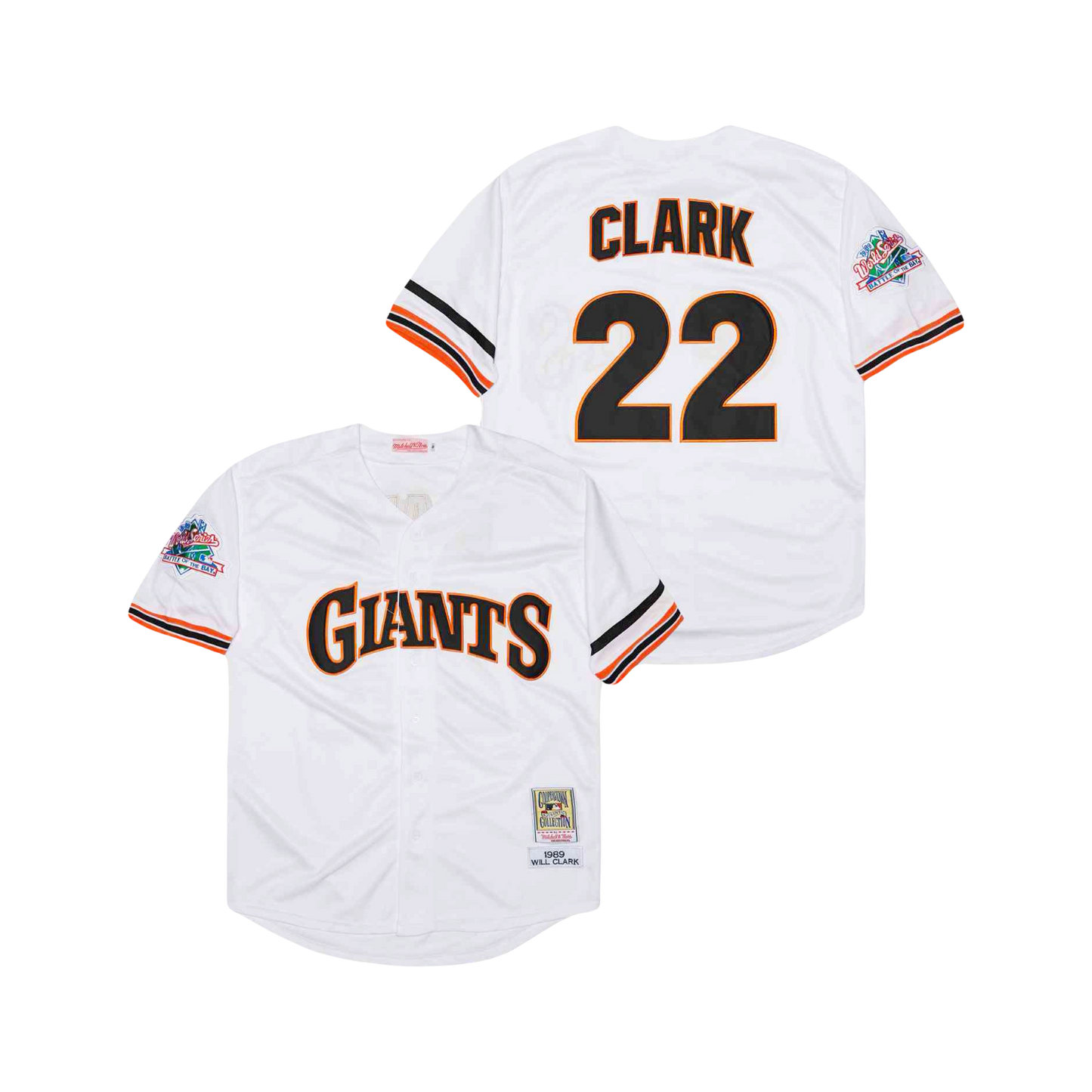 San Francisco Giants Will Clark ‘1989 World Series Battle of the Bay’ MLB Mitchell Ness Cooperstown Classic Jersey