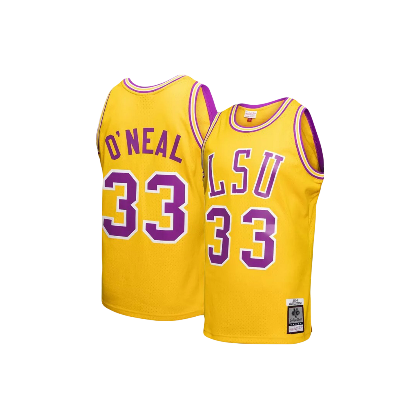 LSU Tigers Shaquille O’Neal 1990 Mitchell & Ness NCAA College Basketball Campus Legends Jersey