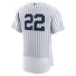 New York Yankees Juan Soto 2024/25 MLB Official Home Pinstripe Player Jersey - No Name