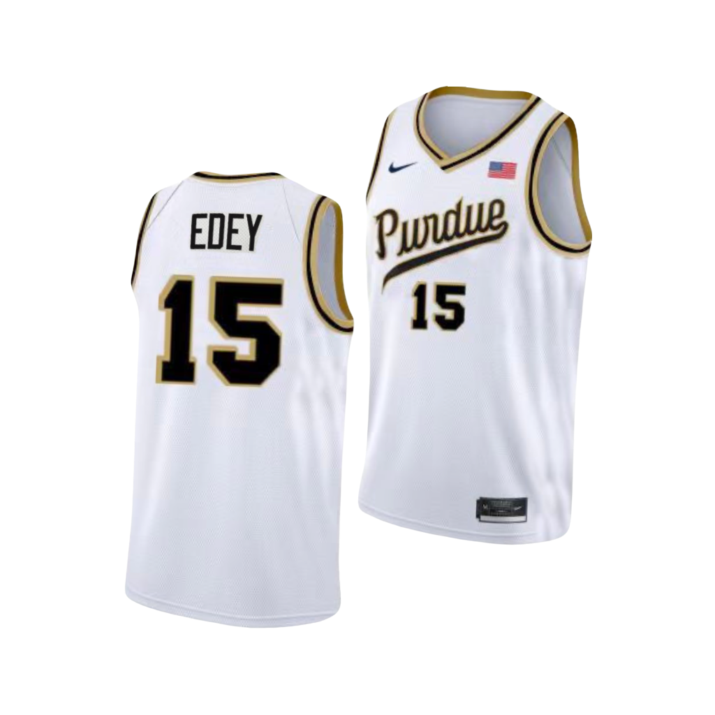 Zach Edey Purdue Boiler Makers NCAA 2024 Nike College Basketball Jersey - Classic White