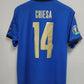 Federico Chiesa Italy National Team 2020 European Cup Final Soccer Season Home Authentic Puma Jersey - Blue