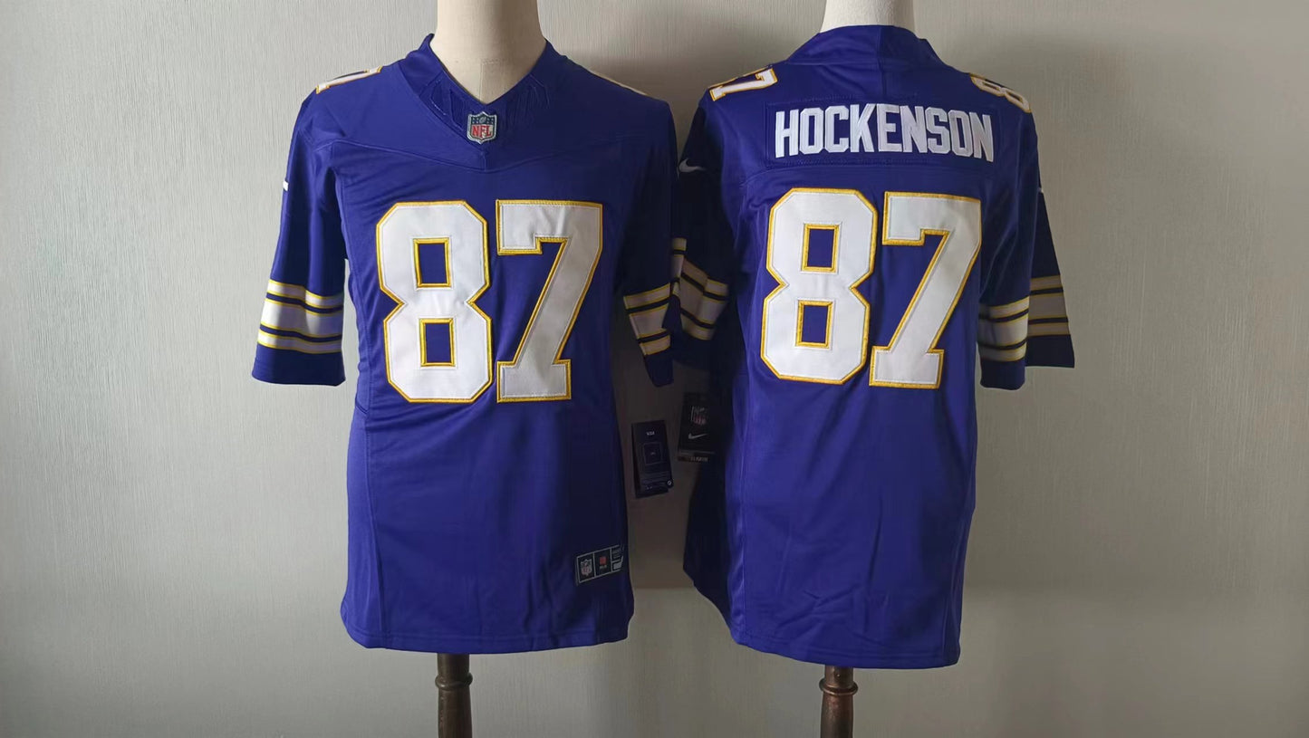T.J Hockenson Minnesota Vikings Throwback Alternate Nike Vapor F.U.S.E. Limited Jersey - Purple