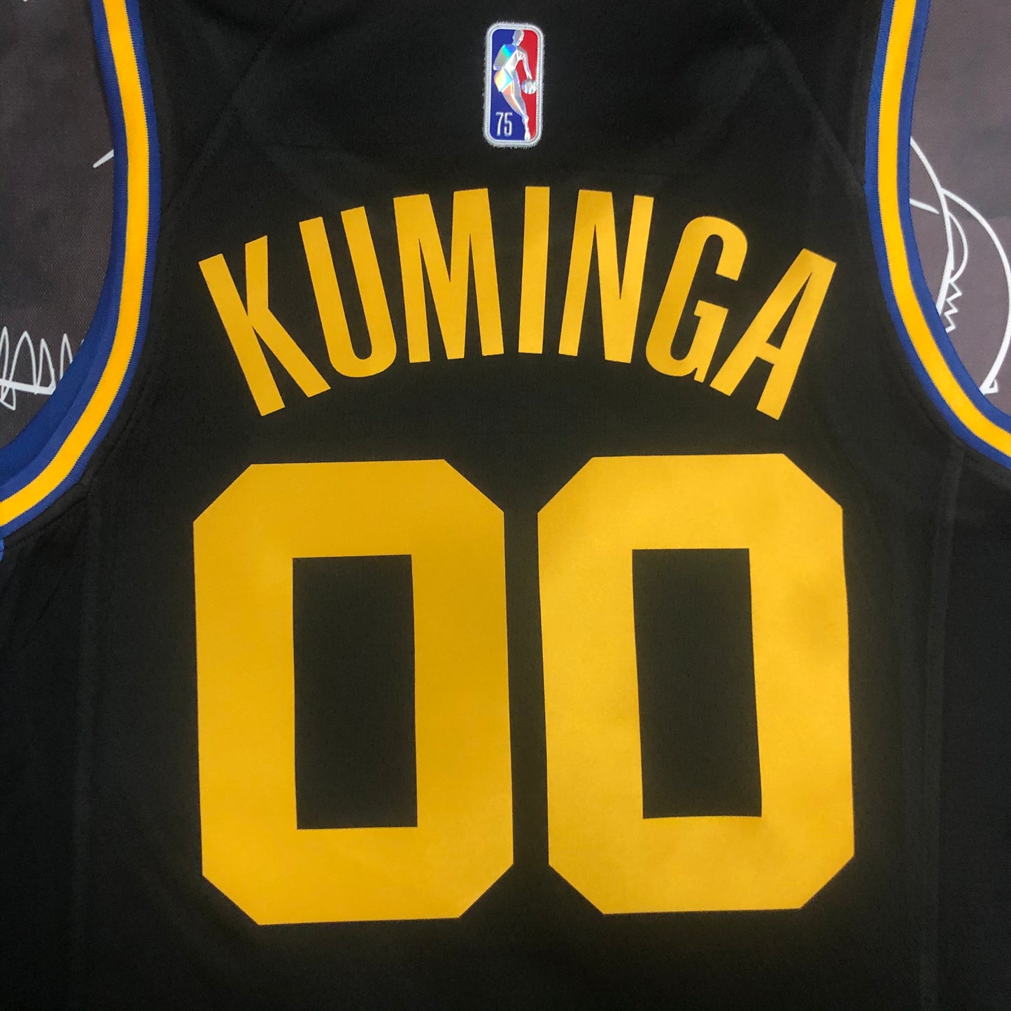 Golden State Warriors Jonathon Kuminga 75th Anniversary Black 2021/2022 Championship Season NBA Swingman Jersey - City Edition