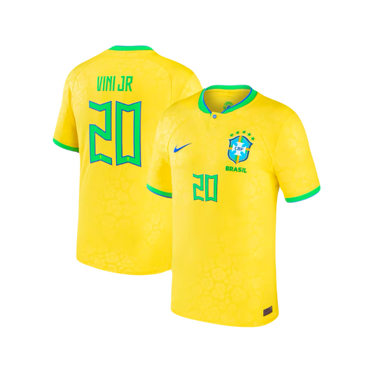 Vinicius Junior Brazil National Soccer Team 2022 World Cup Nike On-Field Home Player Jersey - Yellow