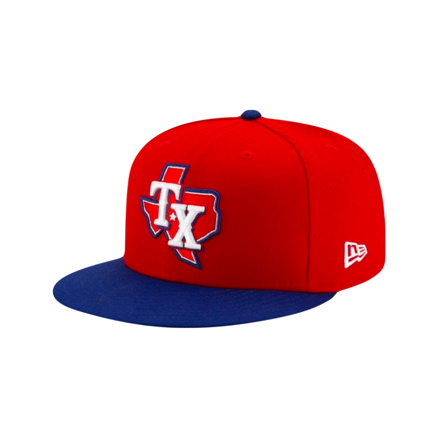 Texas Rangers New Era Icon Baseball Red Snapback