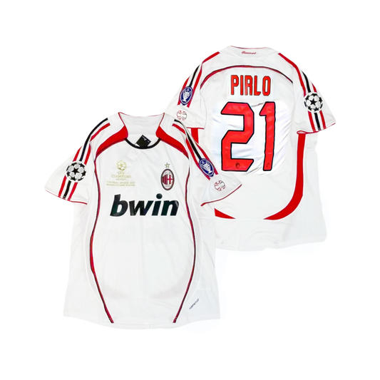 Andrea Pirlo AC Milan Away Kit Iconic Classic 2006/07 UEFA Champions League Final Retro Jersey - White