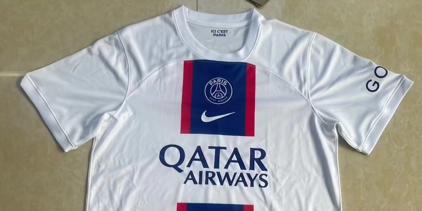 Kylian Mbappé Paris Saint-Germain 2022/23 Season Away Kit Authentic Nike Replica Fan Versiom Jersey - White