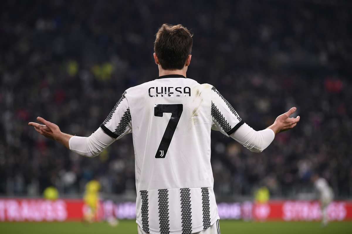 Federico Chiesa Juventus Home 2022/23 Soccer Season On-Field Authentic Adidas Player Version Jersey - White & Black