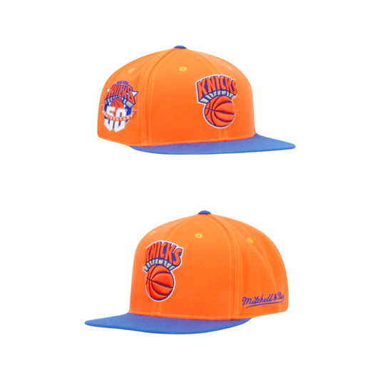New York Knicks NBA Classic 50th Anniversary Mitchell & Ness Statement Snapback - Orange & Blue