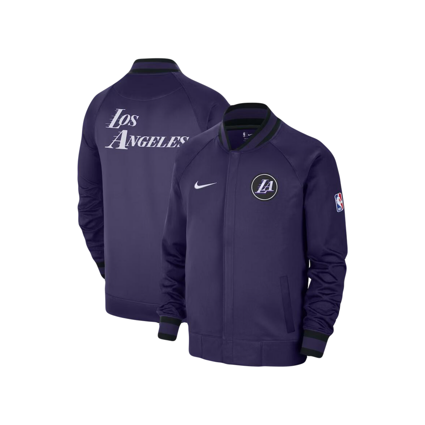 Los Angeles Lakers Nike 2022/23 NBA City Edition Showtime Thermaflex Full-Zip Bomber Jacket