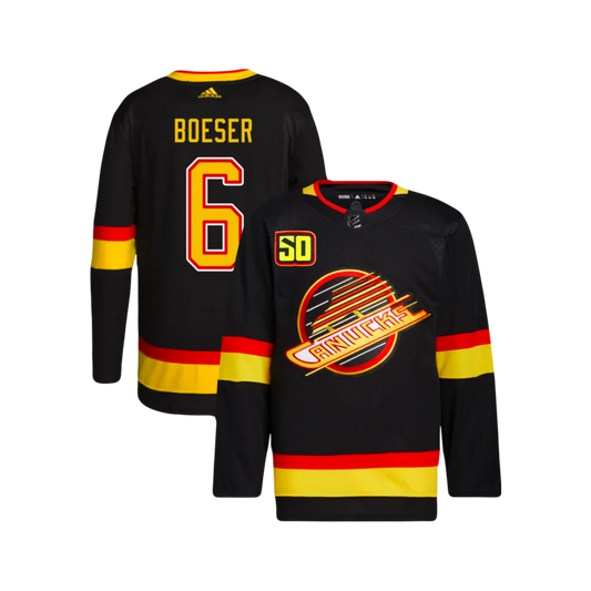 Vancouver Canucks Brock Boeser NHL Authentic Adidas Reverse Retro Premier Player 90’s Jersey - Black