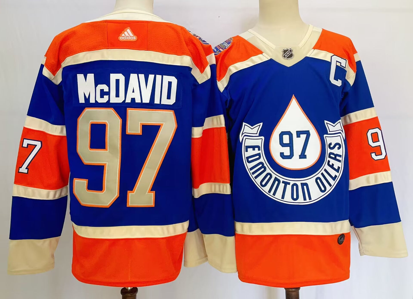 Alternate Edmonton Oilers 2023 NHL Winter Classic Heritage Authentic Adidas Premier Player Jersey - Blue