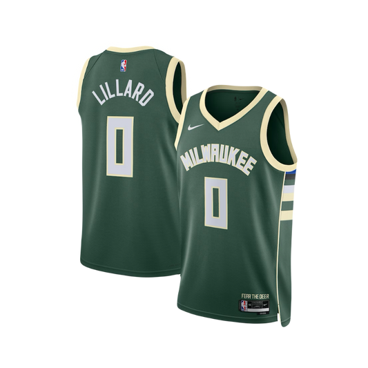 Milwaukee Bucks Damian Lillard Green NBA Swingman Jersey - Nike Icon Edition