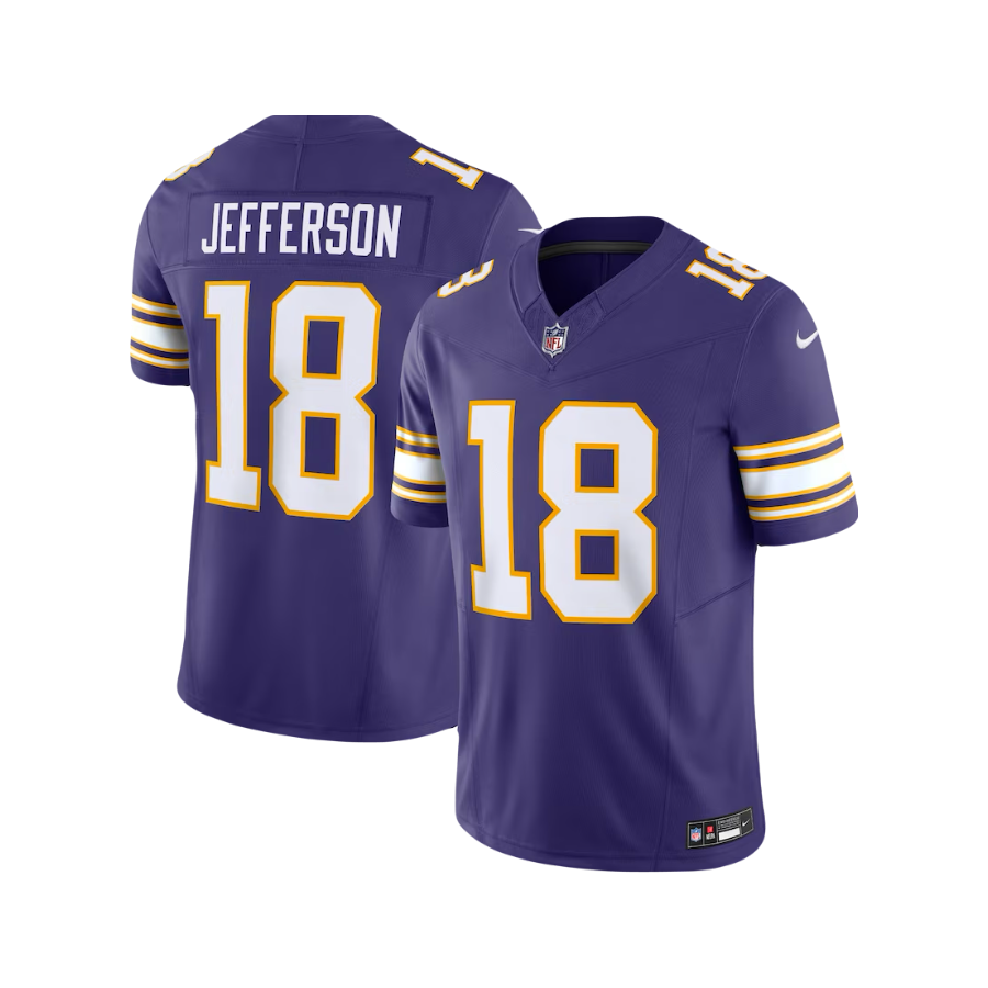 Justin Jefferson Minnesota Vikings Alternate Throwback Classic NFL F.U.S.E. Style Nike Vapor Limited Jersey - Purple