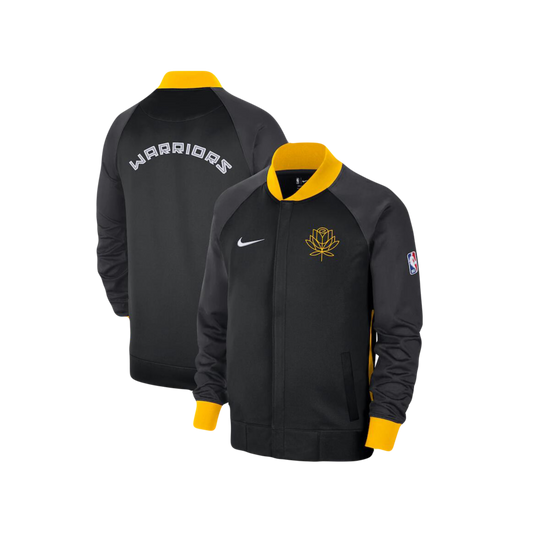 Golden State Warriors Nike 2022/23 NBA City Edition Showtime Thermaflex Full-Zip Bomber Jacket