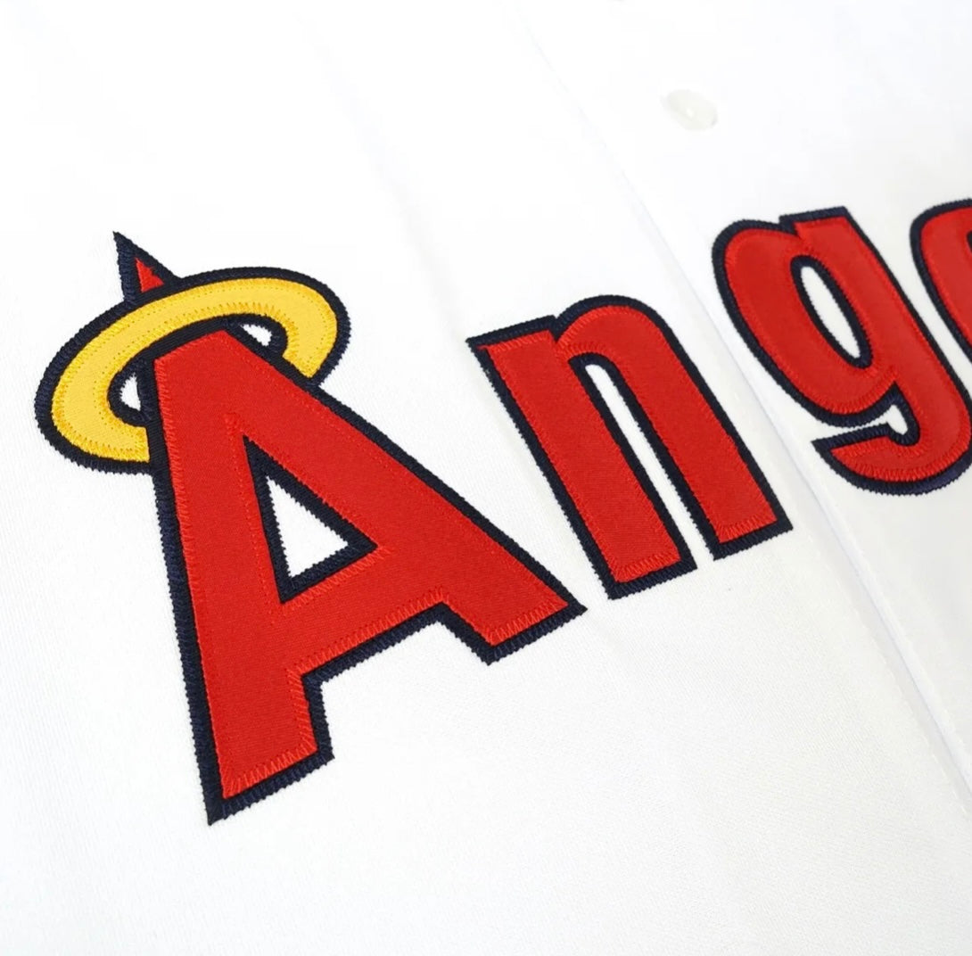 Los Angeles “Anaheim” Angels 1980’s Mike Trout MLB Home Cooperstown Classic Jersey - White
