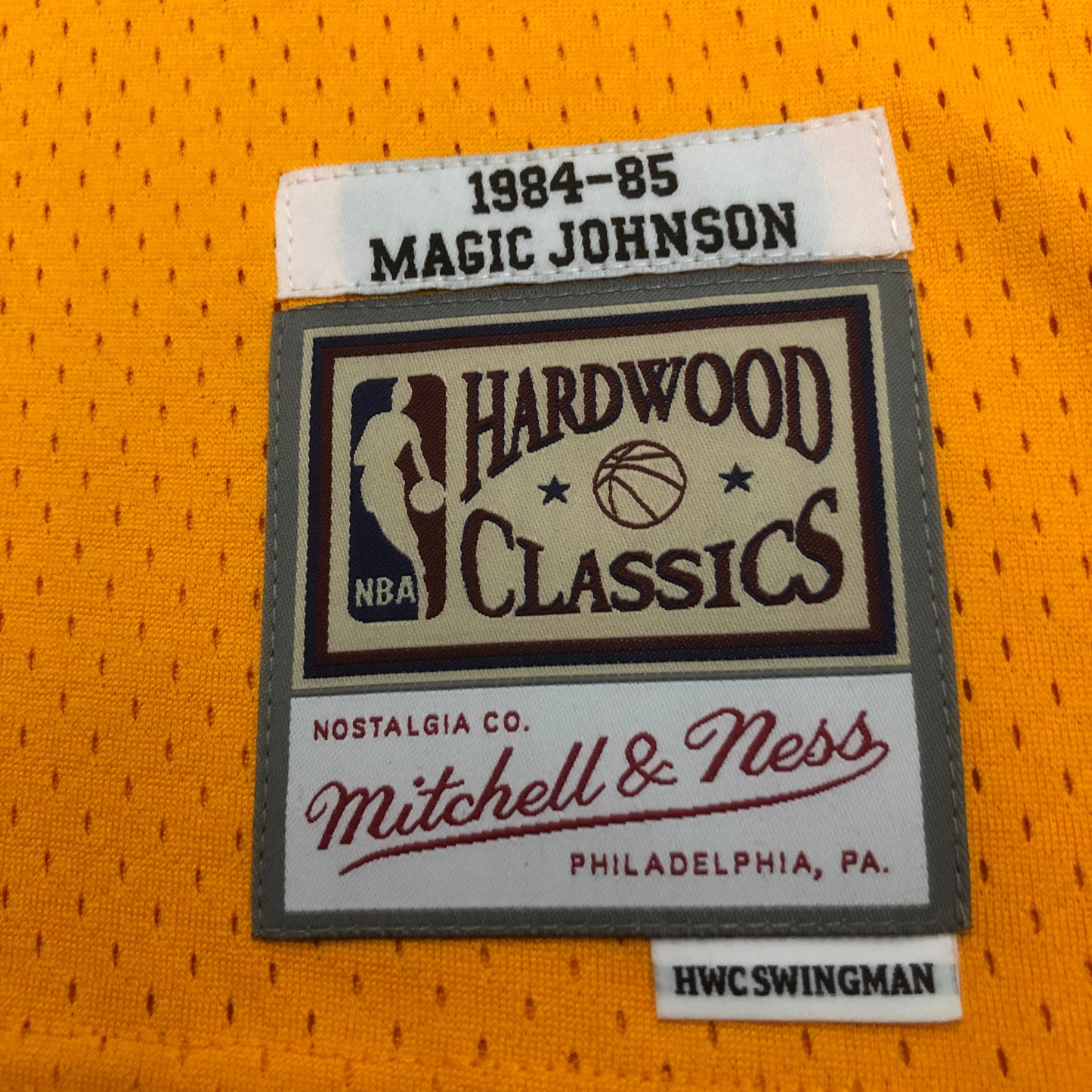 Los Angeles Lakers Magic Johnson Mitchell & Ness 1984/85 Hardwood Classics Authentic Jersey - Gold
