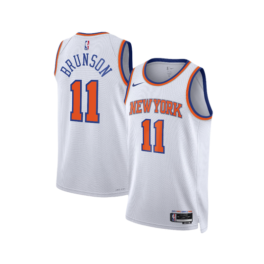 New York Knicks Jalen Brunson 2023/24 Nike Association Edition NBA Swingman Jersey - White