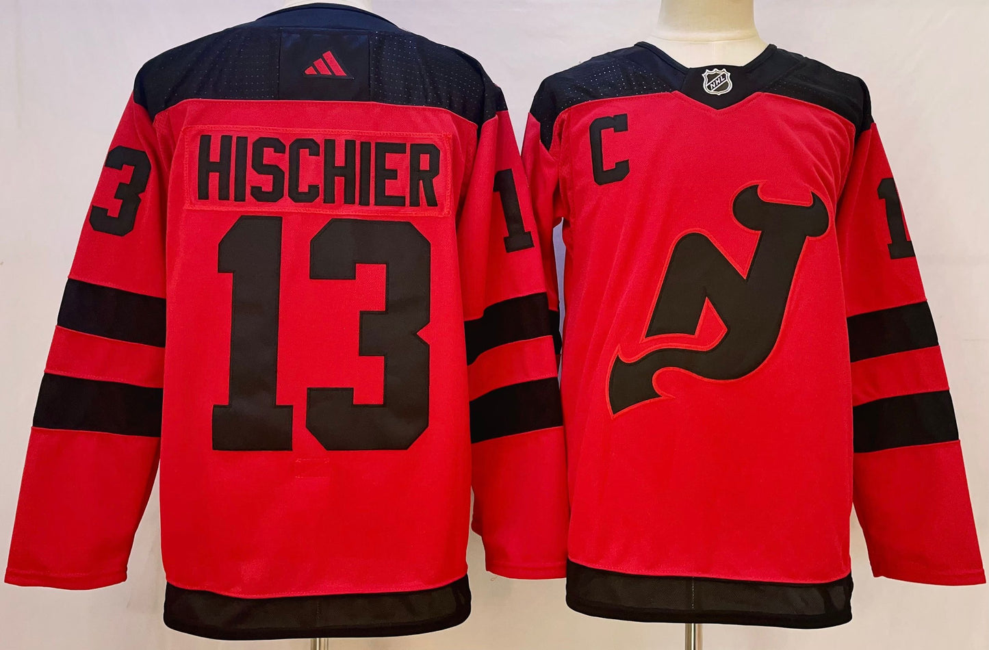 Nico Hischier New Jersey Devils 2024 NHL Stadium Series Adidas Premier Player Jersey - Red