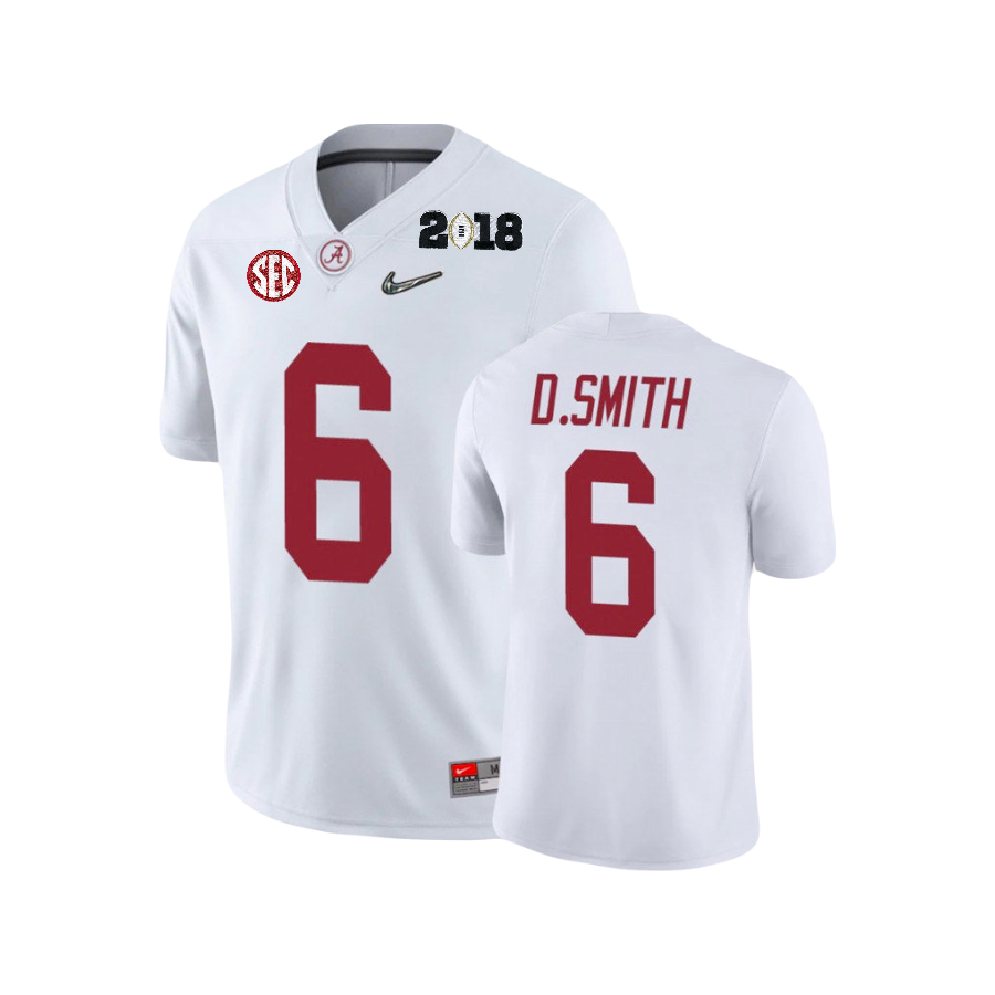 Alabama Crimson Tide DeVonta Smith NCAA College Football National Championship Game Away Jersey - White