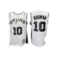 San Antonio Spurs Dennis Rodman 1993-95 Hardwood Classics Iconic Black & White Swingman Jersey