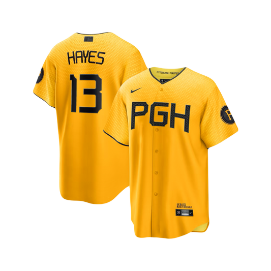 Pittsburgh Pirates Ke'Bryan Hayes MLB Official Nike City Connect Jersey - Gold