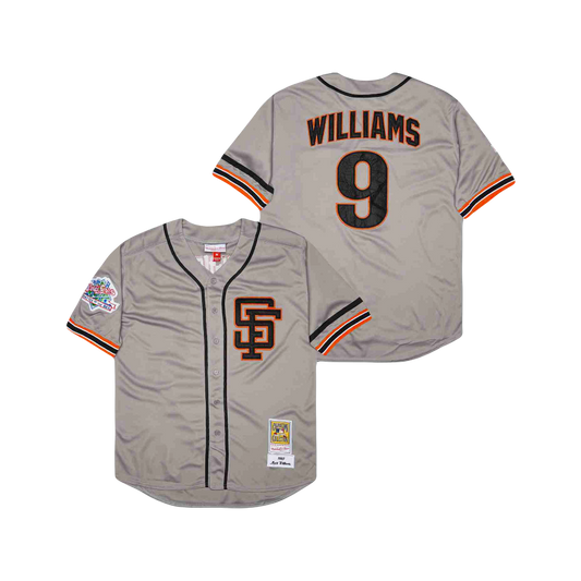 Matt Williams San Francisco Giants MLB 1989 World Series ‘Battle of the Bay’ Mitchell & Ness Cooperstown Classic Jersey - Smoke Gray