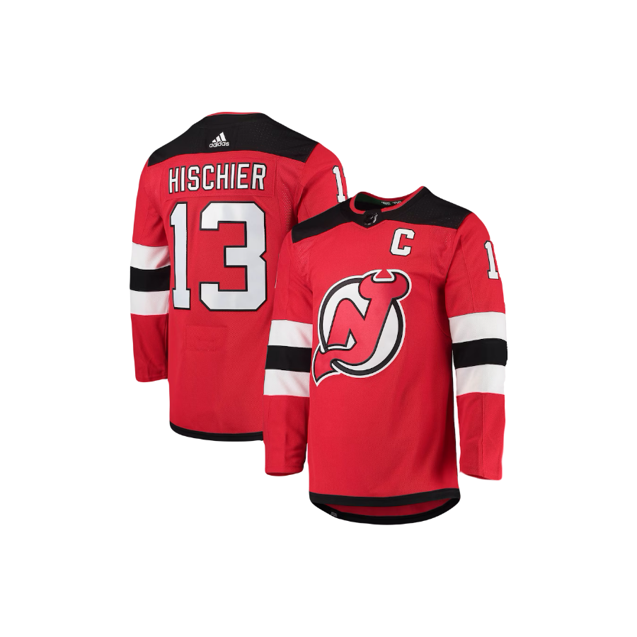 New Jersey Devils Nico Hischier Adidas NHL Breakaway Red Home Player Jersey
