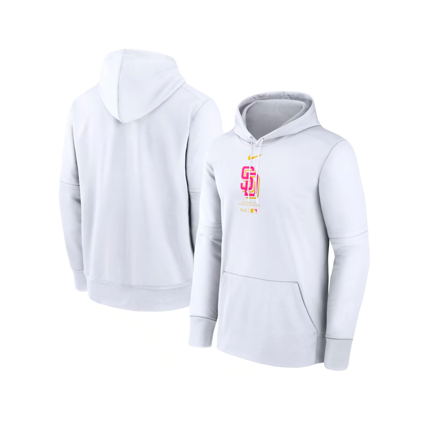 San Diego Padres MLB City Connect Nike Therma Performance Pullover Hoodie - White