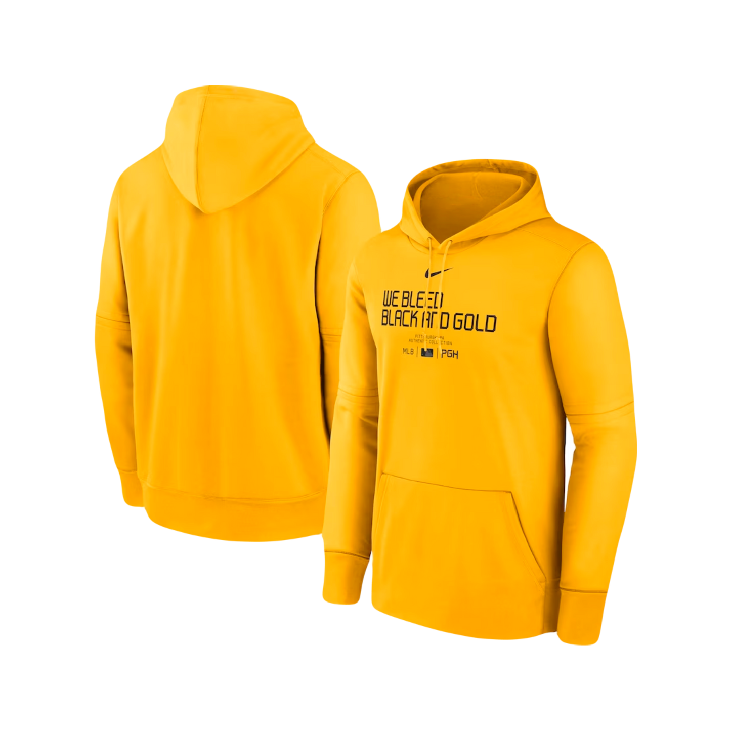 Pittsburgh Pirates MLB City Connect Nike Therma Performance Pullover Hoodie - Gold