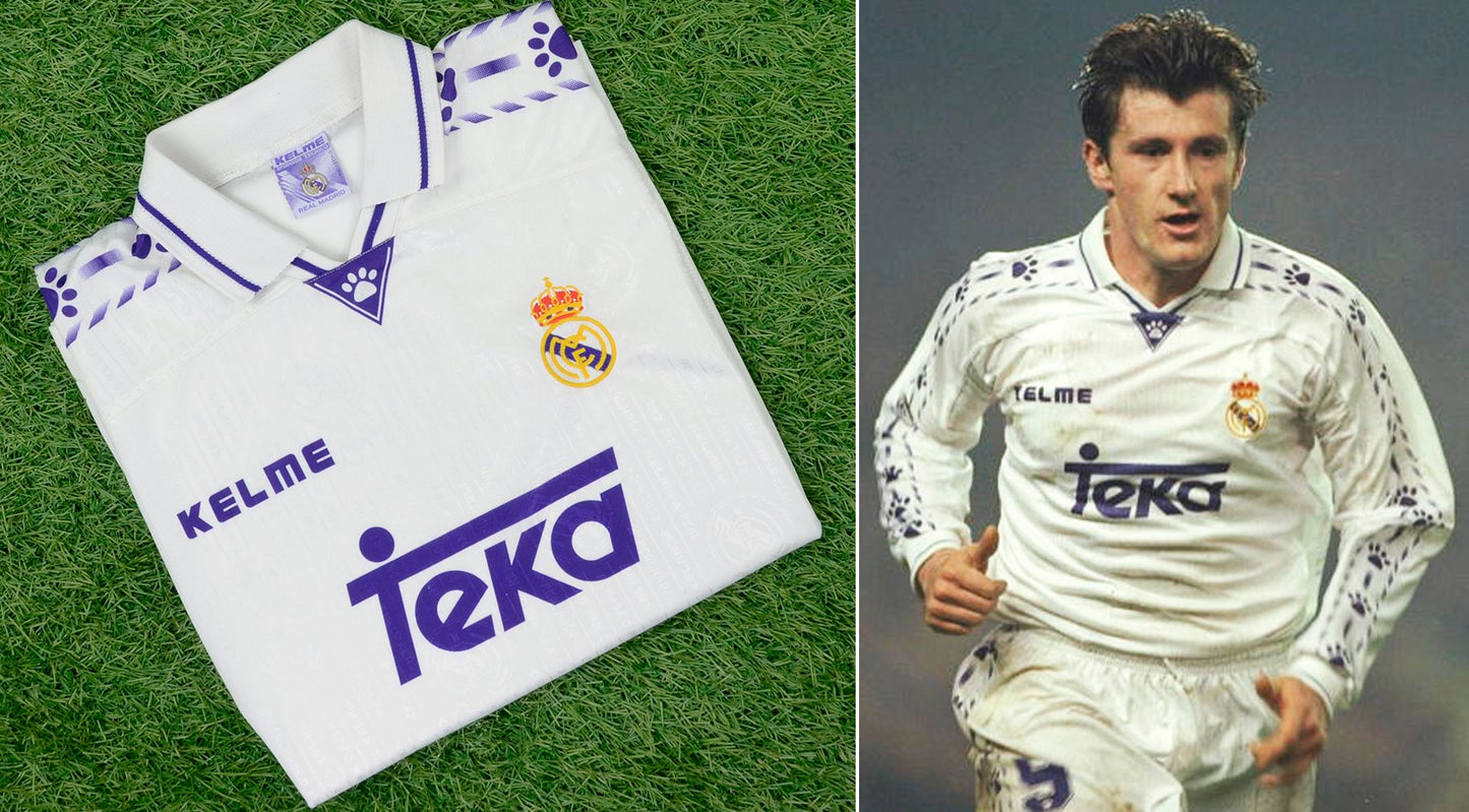 Real Madrid 1996/97 Teka Authentic Iconic Retro Classic On-Field Player Version Home Jersey - White