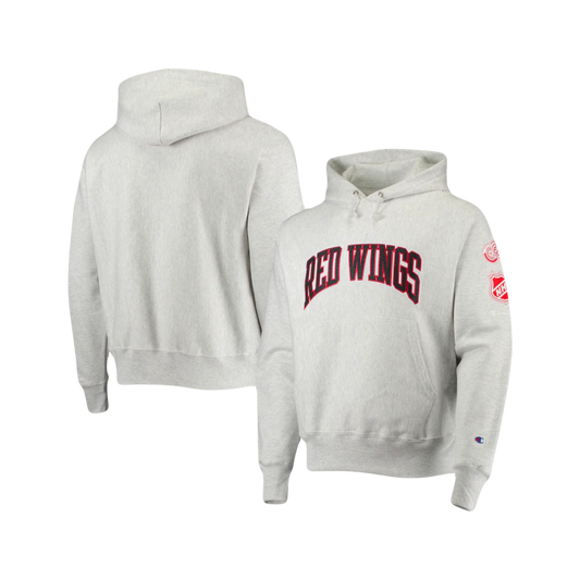 Detroit Red Wings NHL Grey Champions Brand Hoodie Jacket