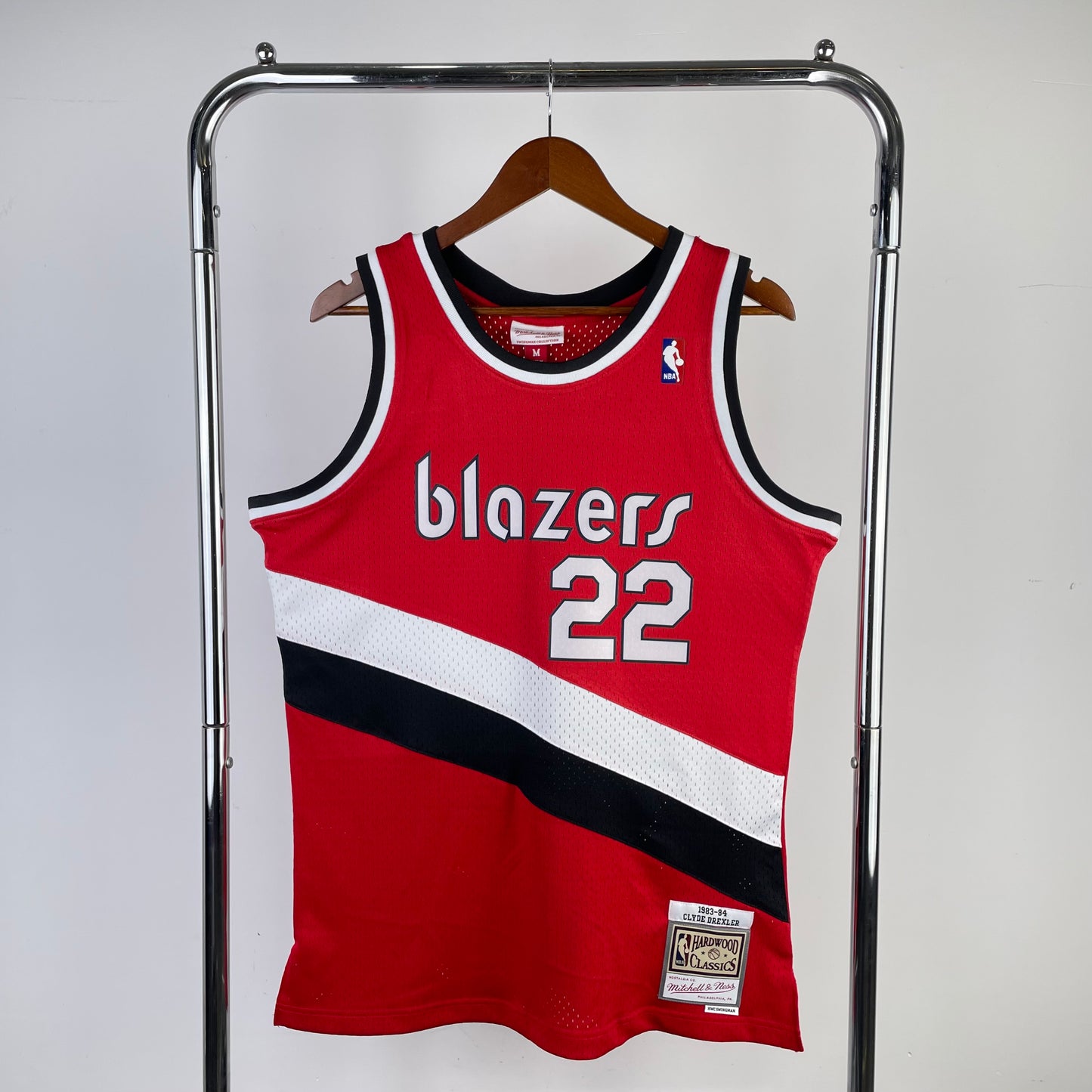 Clyde Drexler Portland Trail Blazers NBA 1983/84 Mitchell & Ness Rookie Red Jersey
