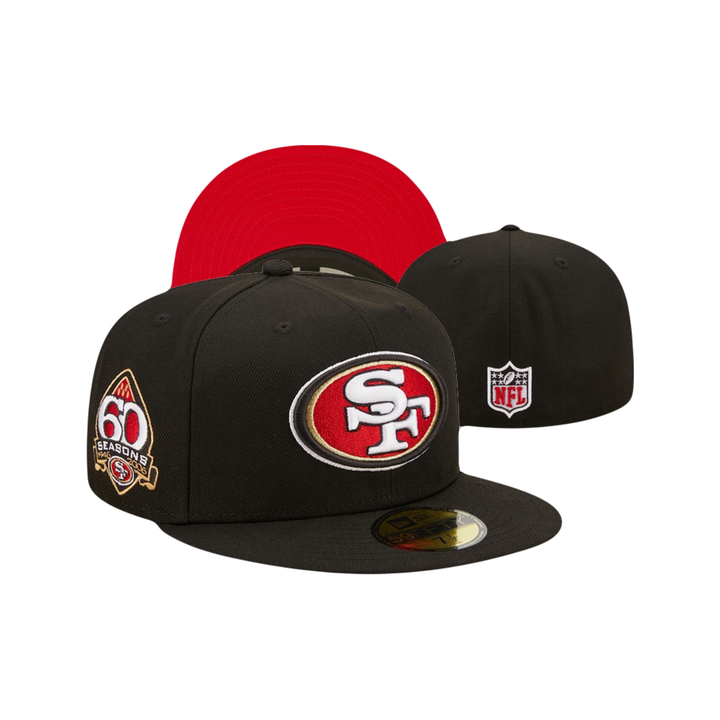 San Francisco 49ers New Era NFL ‘60th Season’ Black Fitted Hat