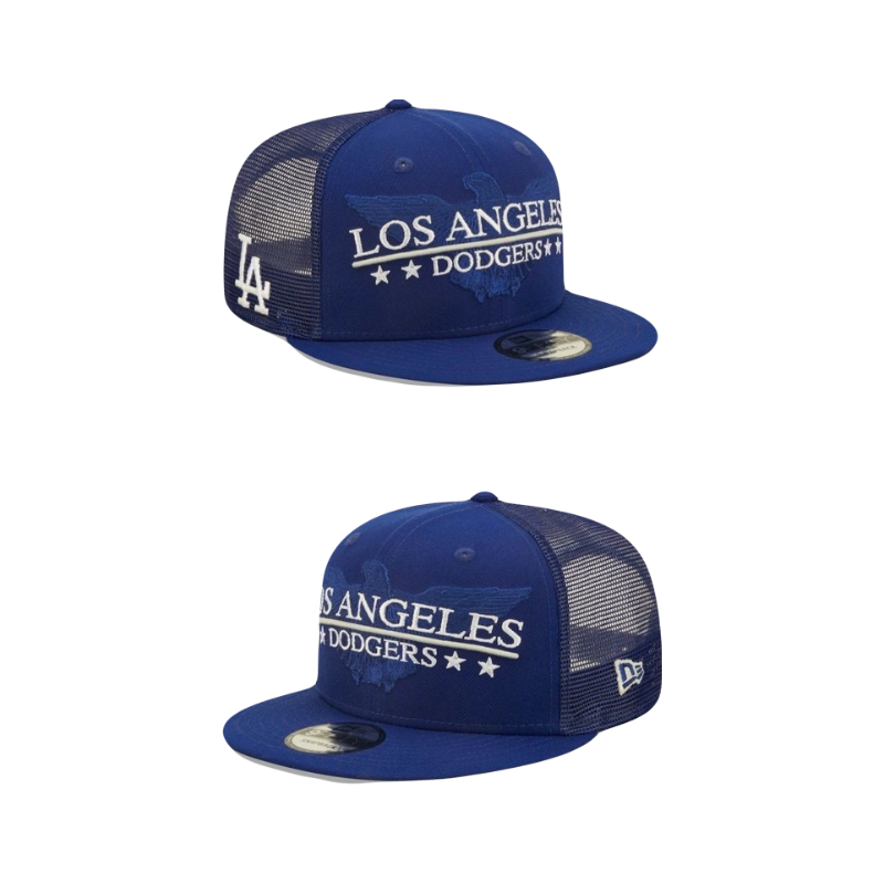 Los Angeles Dodgers MLB New Era ‘Team Trucker’ Snapback Hat - Blue